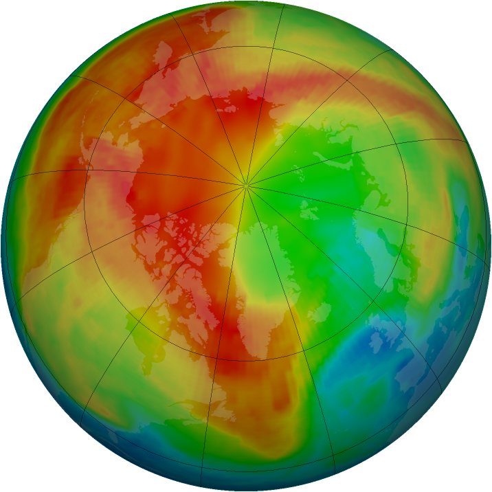 Arctic ozone map for 17 February 1998